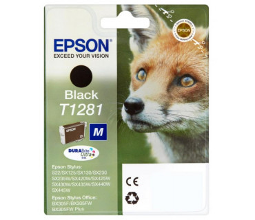 Картридж Epson T1281 Black пигментный